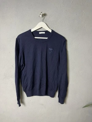 Versace Collection Navy Knit Sweater XL Men's Embroidered Medusa Logo - Image 1 of 4