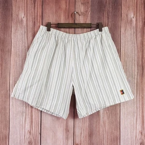 Vintage Nike Mens XL Challenge Court Tennis Shorts Striped Sampras Agassi Cotton - Picture 1 of 16