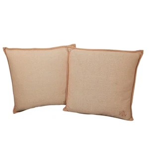 Lauren Ralph Lauren Gewebtes Überwurf Kissen Set 22x22 Federn Daunen Rosa Wohndeko - Bild 1 von 17