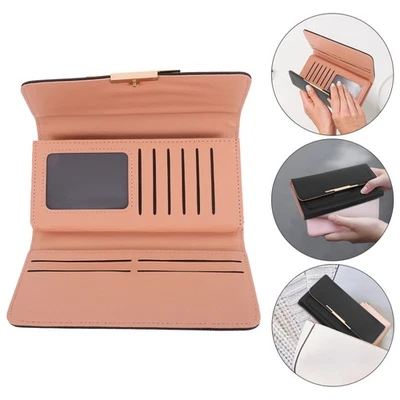  Portafoglio da donna Portafoglio lungo con pochette per contanti Portafoglio in - Immagine 1 di 4