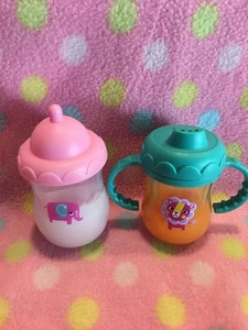 Pretend Play Doll Baby Zippy Doll Cups Saft & Milch Zubehör #2 Stück Set - Bild 1 von 3