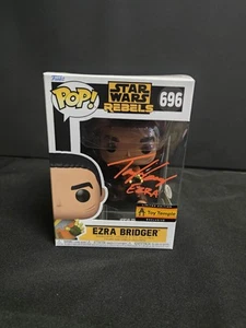 FUNKO POP! STAR WARS #696 EZRA BRIDGER SIGNED BY TAYLOR GRAY - Picture 1 of 6