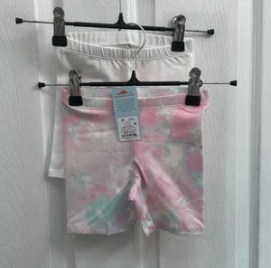 Pantaloncini da bici Cat & Jack nuovi con etichette taglia 2T tinta unita rosa pull-on - Foto 1 di 10