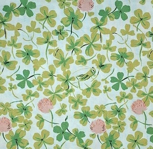 Heather Ross Studio Edit Quilt Fabric - Grasshoppers And Clover-#37026D - 1/2 Yd - Picture 1 of 1