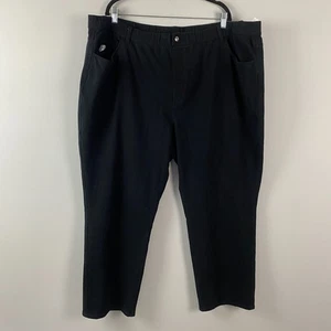 Quacker Factory DreamJeannes Pull-On Pants with Bling Stones Size 3X Short Black - Picture 1 of 10