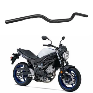Motorcycle Handlebar 7/8" 22mm Drag Handle Bars Black For Suzuki SV650 2003-2009 - Picture 1 of 19