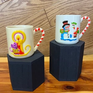 Tazas de plástico vintage 1985 Sterling House para niños muñeco de nieve ratón Hong Kong - Imagen 1 de 10