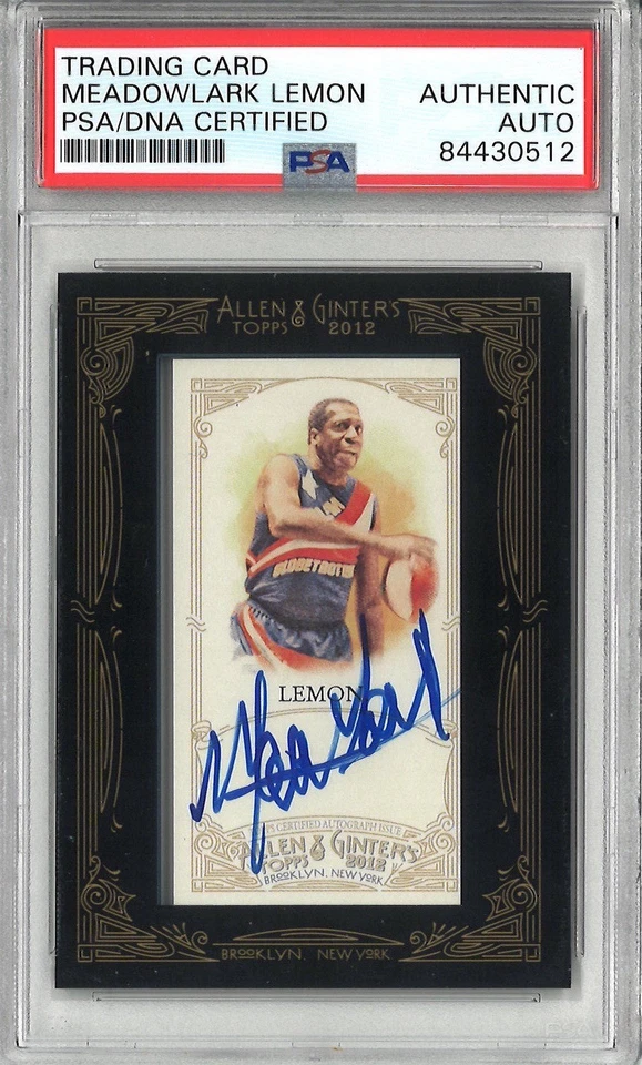 MEADOWLARK LEMON 2012 TOPPS ALLEN & GINTER MINI FRAMED AUTO #AGA-MLE PSA 0512 - Image 1 of 1