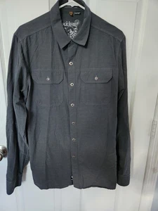 Kuhl Born in the Mountains Gris Abotonado Manga Larga Hombre Talla Grande - Imagen 1 de 8