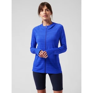 Athleta Pacifica Illume UPF Relaxed Blue Zip Up Hoodie Jacket Womens - Picture 1 of 5