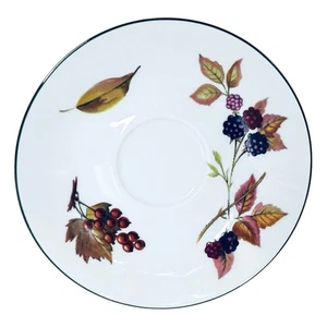Royal Worcester EVESHAM VALE Piattino 6" porcellana frutta bordo verde NUOVO - Foto 1 di 7