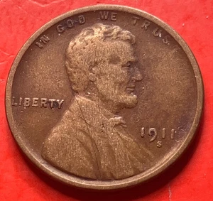 1911-S Lincoln Wheat Penny Cent - VF+ - V Fine (VF+) Upgrade Your Coin Book! - Picture 1 of 9