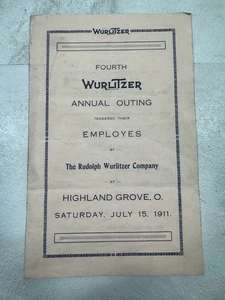 1911 Wurlitzer Co. 4 ° programma annuale di gite per dipendenti Highland Grove Ohio - Foto 1 di 4