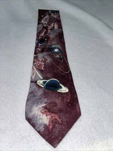 Le Space 100% Seide Herren Krawatte, Mehrfarbig, Cosmic Design " - Bild 1 von 5