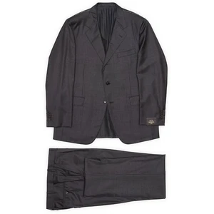 Traje de Lana SARTORIA PARTENOPEA para VANNUCCI Gris Ojo de Pájaro EU 56 NUEVO US 46 - Imagen 1 de 10