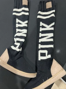 Victoria Secret Pink Mukluk Slippers Boots 5/6 - Picture 1 of 4