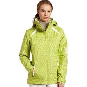Columbia Bugaboo Parka jacket in Leapfrog & Sea Salt Print Size s removable hood - Picture 1 of 11