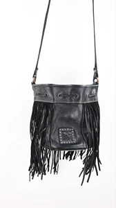 Campo Maggi small crossbody bucket bag in black with fringed detail - Picture 1 of 14