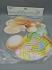 Vintage 18" AG Forget Me Not Die Cut Easter Bloomer Bunny Jointed Decoration NIP