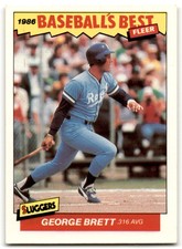 1986 FLEER BASEBALL'S BEST SLUGGERS VS. PITCHERS GEORGE BRETT KANSAS CITY ROYALS