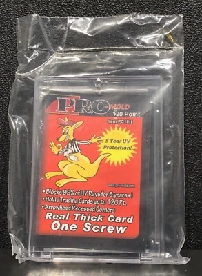 (3-Pack) Pro-Mold Real Thick 120pt Trading Card 1-Screw Screwdown Holder Jerseys - Image 1 of 3