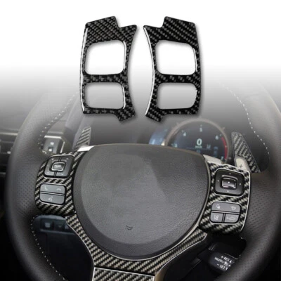 Carbon Fiber Steering Wheel Buttons Trim For Lexus NX200 NX200t NX300h 2014-2019 - Image 1 of 4