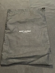 Saint Laurent Black Cloth Lined thick Dust Bag Designer Drawstring AUTHENTIC - Picture 1 of 15