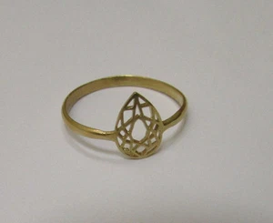 Geometric Design Gold Filled Stacking Ring! Diamond Shape with Thin Band Pretty! - Bild 1 von 5