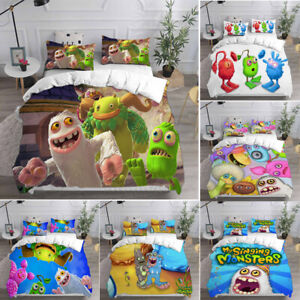 My Singing Monsters Wubbox 3D Bettbezug Pelzmais Bettwäsche Set Kissenbezug Quilt