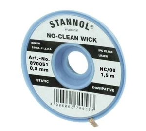 Desoldering tape 0.8mm x 1.6m with extra flux Stannol - Picture 1 of 1