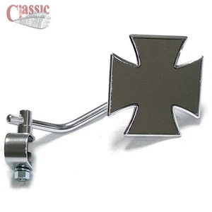 Maltese IRON CROSS Mirror Clamp On Harley Custom Chopper BobberTrike Cycle Haven - Picture 1 of 1