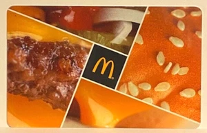 McDonald's Restaurant Hamburger Collage Beef Bun Cheese Onions 2018 Gift Card - Picture 1 of 1