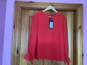 Red Tunic Top from Sosandar New With Tags Size 12 - Picture 1 of 8