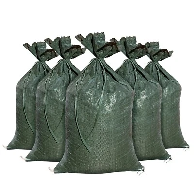 Military Style OD Heavy Duty Sandbag Sand Bags - 26" x 14" Sandbags Poly Bags - Image 1 of 4