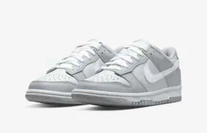 Nike Dunk Low Gs grigio bianco DH9765-001 taglia uk 6, eu 39 - Foto 1 di 8