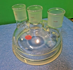 Wilmad Glass 45/50 3-Neck Reaction Vessel Flask Lid 200mm - Picture 1 of 5