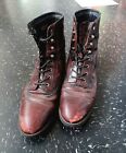 Ariat 11063 Women Burgundy Leather Equestrian Laceup Boots Size 8.5 Need Repair