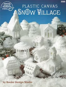 Snow Village Kunststoff Leinwand Schulhaus Landhaus Pavillon Bungalow Herrenhaus Bäume NEU - Bild 1 von 2