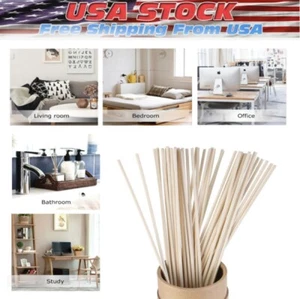 Natural Wood Diffuser Sticks Rattan Refill Replacement Sticks Premium 50pcs - Picture 1 of 12