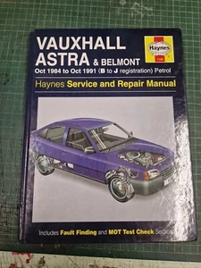 VAUXHALL ASTRA & BELMONT 1984 TO 1991 HAYNES WORKSHOP MANUAL 1136 - Picture 1 of 2