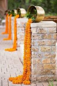 Lot of 10 PC Indian Artificial Floral Vines 5ft Long Wedding Decorative Garlands - Picture 1 of 8