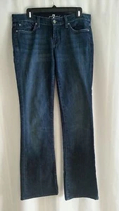 7 FOR ALL MANKIND Women's BOOT CUT size 29 FABULOUS Cotton Blend Dark Wash - Picture 1 of 11