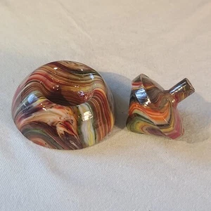 ANDY DAVIS, Glaskunst Kreisel & Sockel, Indian Summer Run (?), #333F - Bild 1 von 9