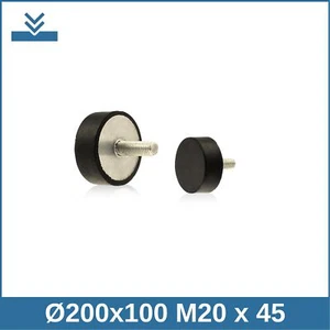 D Ø200x100 M20 x 45 NK 55° Shore Gummi Metall Puffer Gummipuffer - Bild 1 von 2