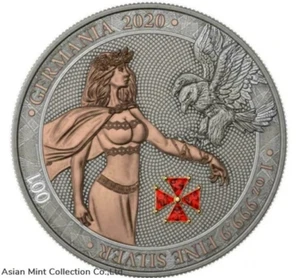 Silbermünze Germania Rotes Kristallkreuz 2020 5 Mark #13/250 0,9999 - Bild 1 von 5