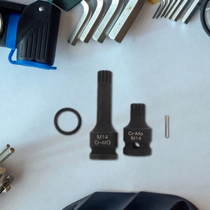  Herramienta de pinza trasera adaptador de enchufe cuadrado con ranura de tornillo de freno de 2 piezas - Imagen 1 de 12
