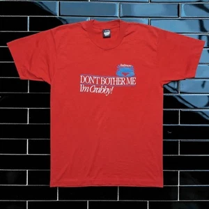 Vintage 80's Don't Bother Me I’m Crabby! Baltimore T-Shirt L Red Screen Stars - Picture 1 of 8