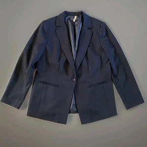 Pendleton Damen Anzug Blazer 100% Wolle 14 schwarz gefüttert ein Knopf doppelt Plissee - Bild 1 von 18