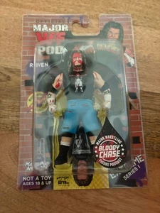Raven Major Wrestling Figure Podcast Major Bendies Series 1 BLOODY CHASE W/ Card - Picture 1 of 2