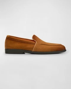 Santoni Malibu Herren Slipper Halbschuhe Freizeit Elegant Hellbraun Wildleder US 9,5 - Bild 1 von 13